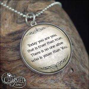Genuine Sterling Silver Dr Seuss Lyric Quote..