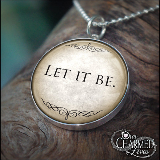 Genuine Sterling Silver Beatles Let It Be Lyric Quote Inspiration Pendant Charm Individually Handcrafted - ! A1232