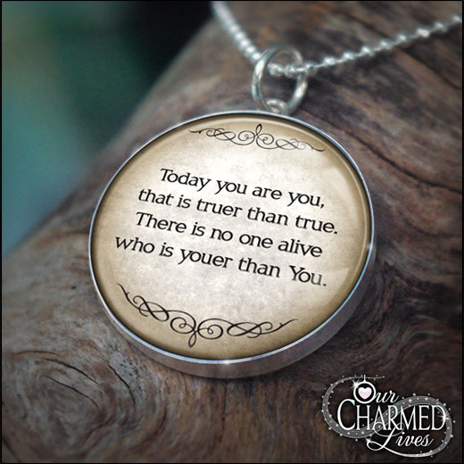 Genuine Sterling Silver Dr Seuss Lyric Quote Inspiration And Affirmation Pendant Charm Individually Handcrafted - ! A1211
